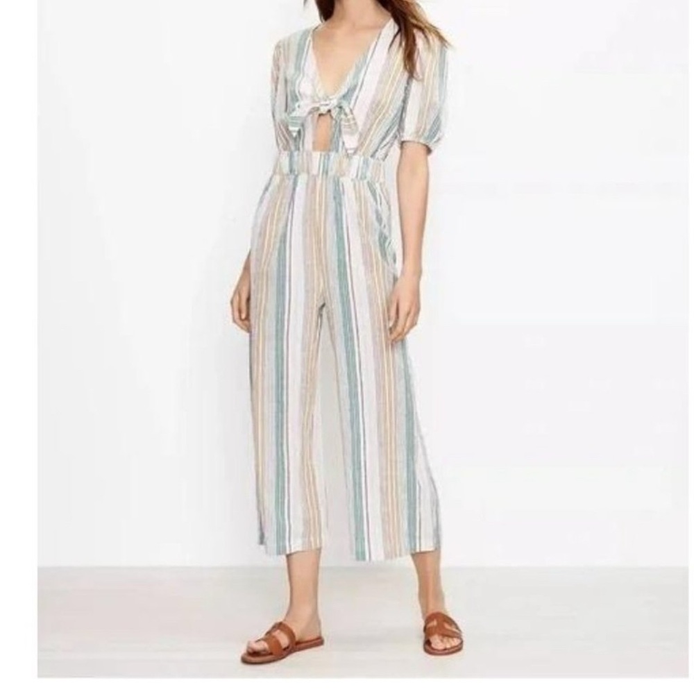NWT Loft Striped Beach Jumpsuit XL